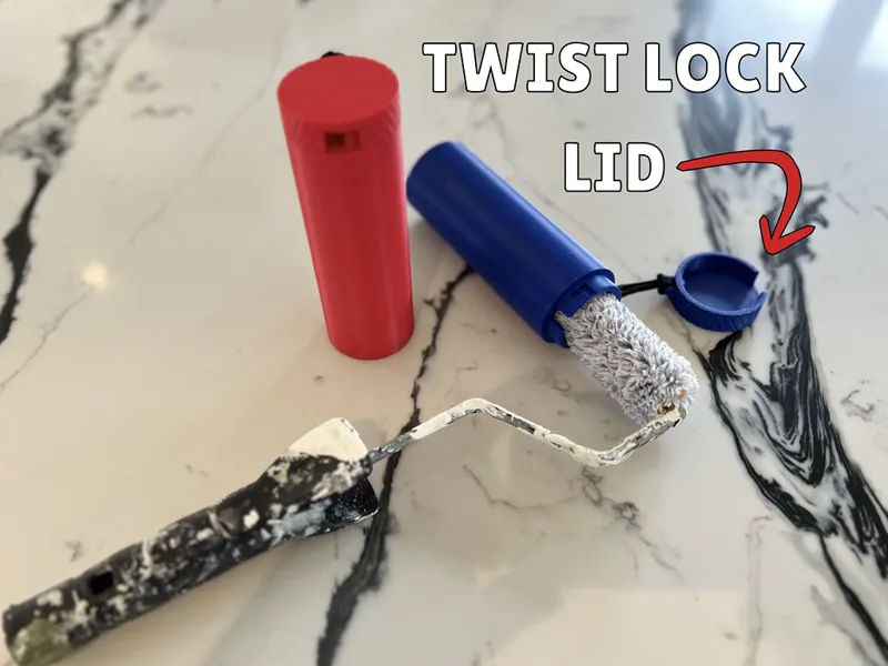 Small Paint Roller Storage Container
