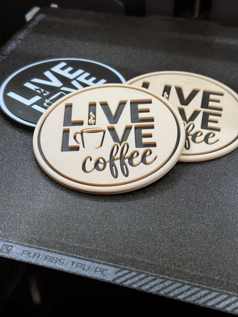 Live Love Coffee Coaster