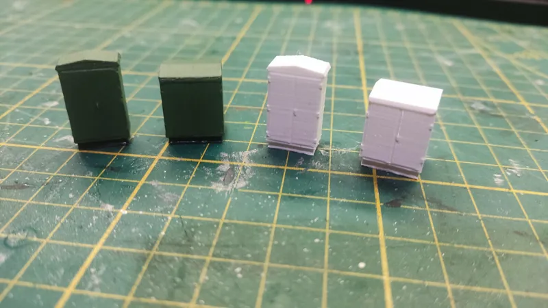 H0 1:87 scale trackside relay boxes
