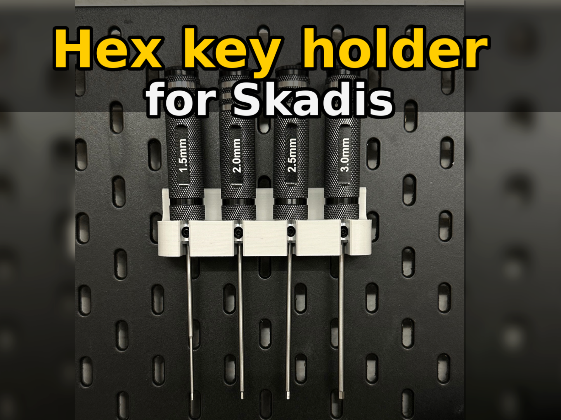 Hex key holder for Skadis