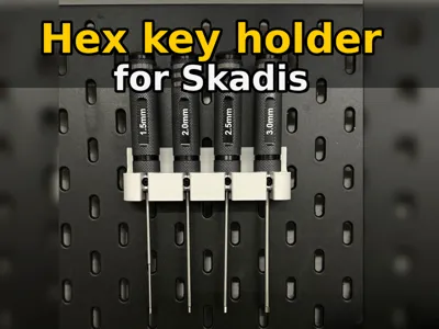 Hex key holder for Skadis