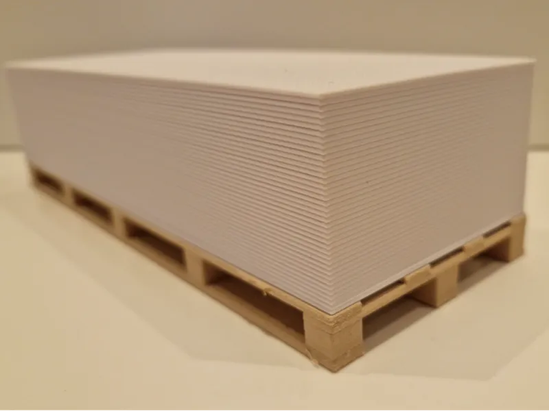 Mini Drywall Pallet – 240x90cm Stack (1:10 Scale)