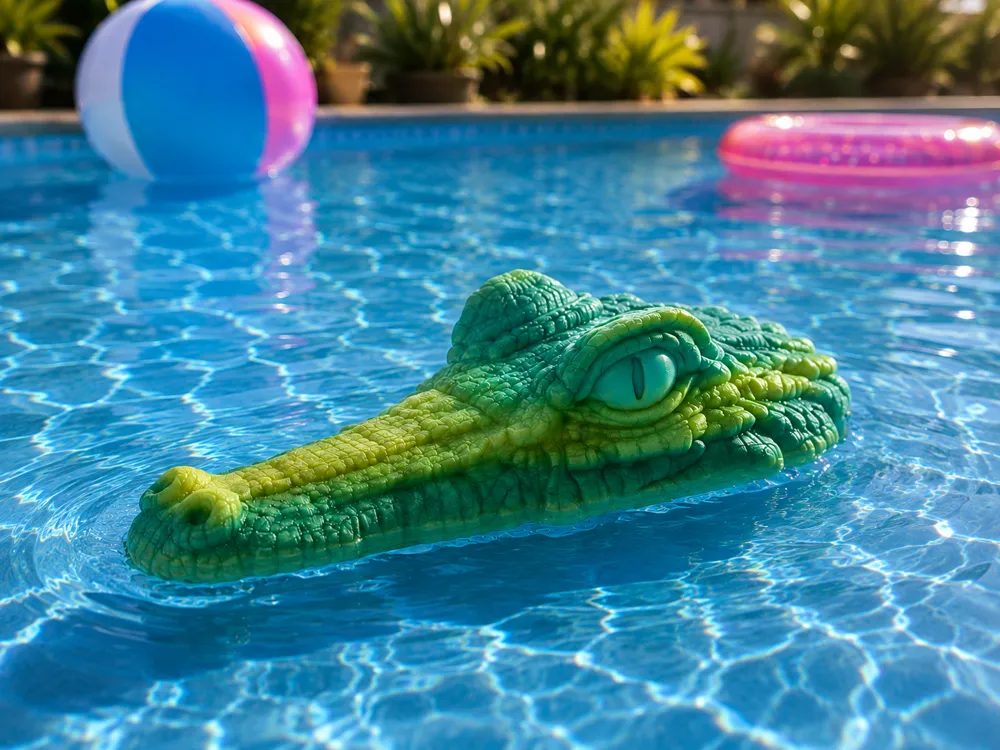 Modelo para impresión 3D: Pooligator (schwimmender Alligator Kopf). Referencia del modelo original.