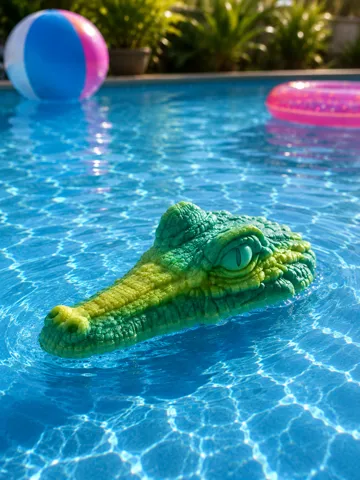 Modelo para impresión 3D: Pooligator (schwimmender Alligator Kopf) — vista de referencia 2
