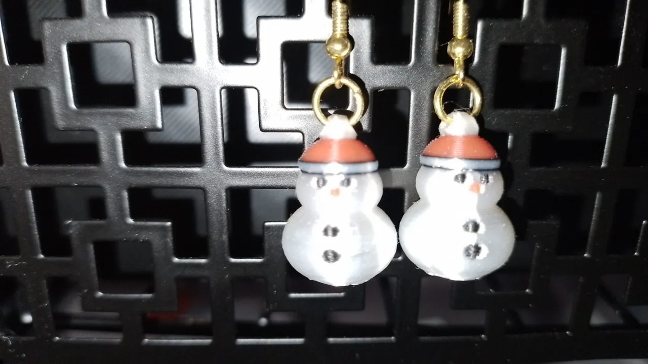 Weihnachts-Schneeman Ohrringe view 3