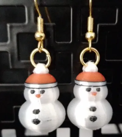 Christmas Snowman Earrings