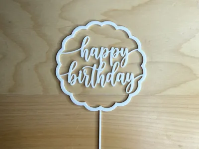 Cake Topper Happy Birthday