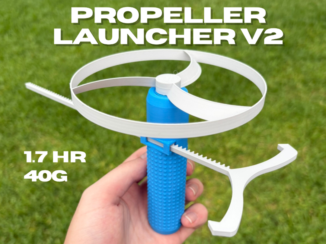 Flying Propeller Launcher V2 - Pull Copter