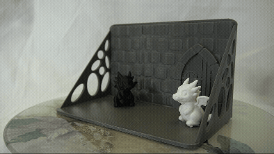 Gothic Cathedral Figurine Shelf  Voronoi Style 