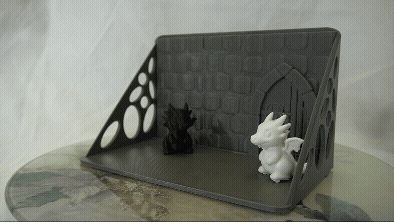 Gothic Cathedral Figurine Shelf Voronoi Style