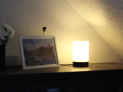Ribbed Lamp Shelf Lamp E27