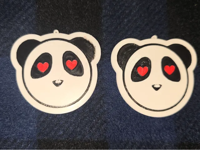 Panda Heart Eyes Earrings