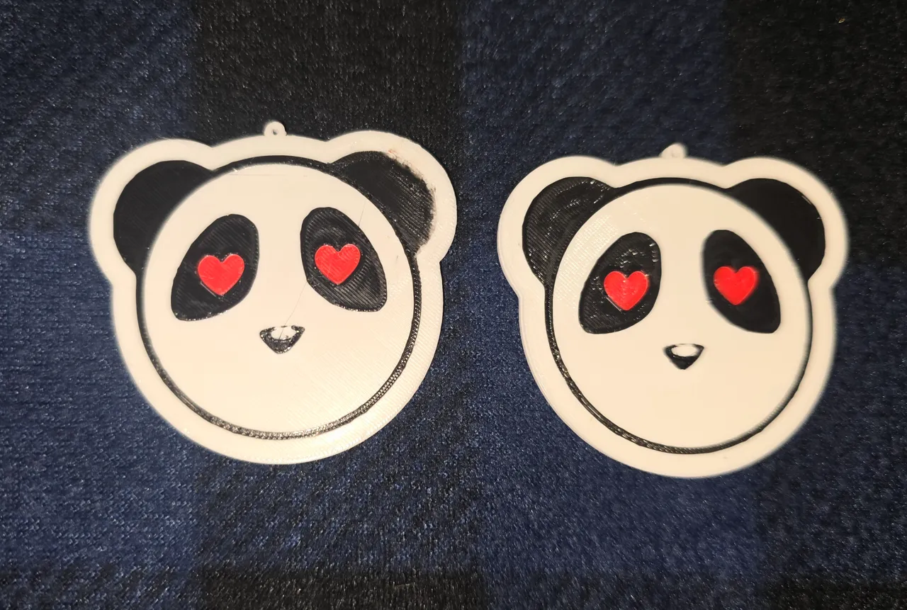 Panda Heart Eyes Earrings view 2