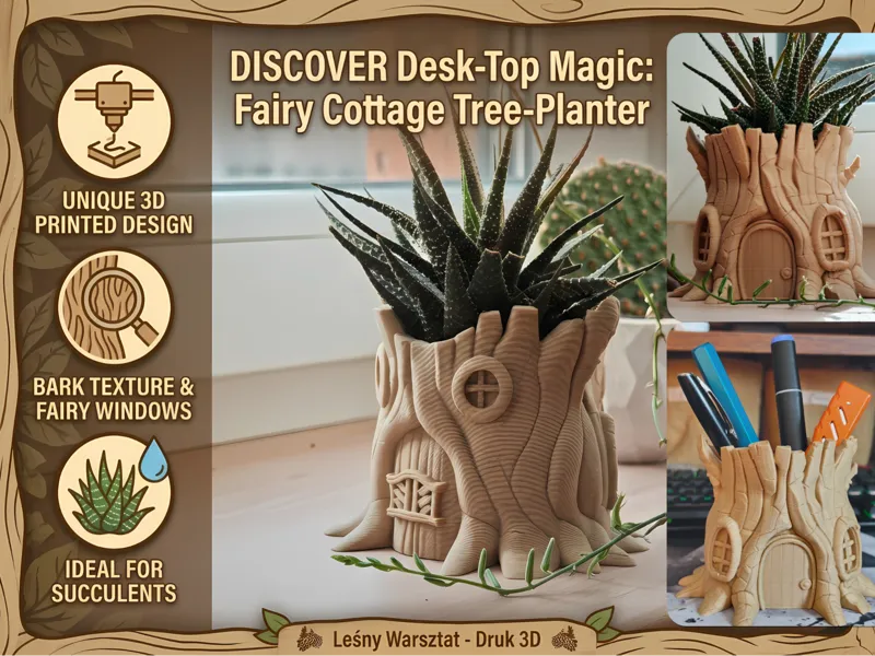 Fairy Cottage Tree-Planter & Organizer