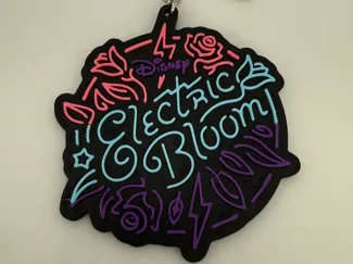 Disney Electric Bloom Logo Keychain