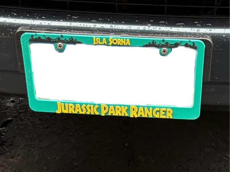 Jurassic Park License Plate