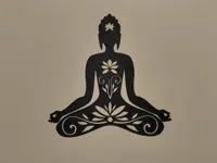 Bouddha en méditation, art mural — photo 1
