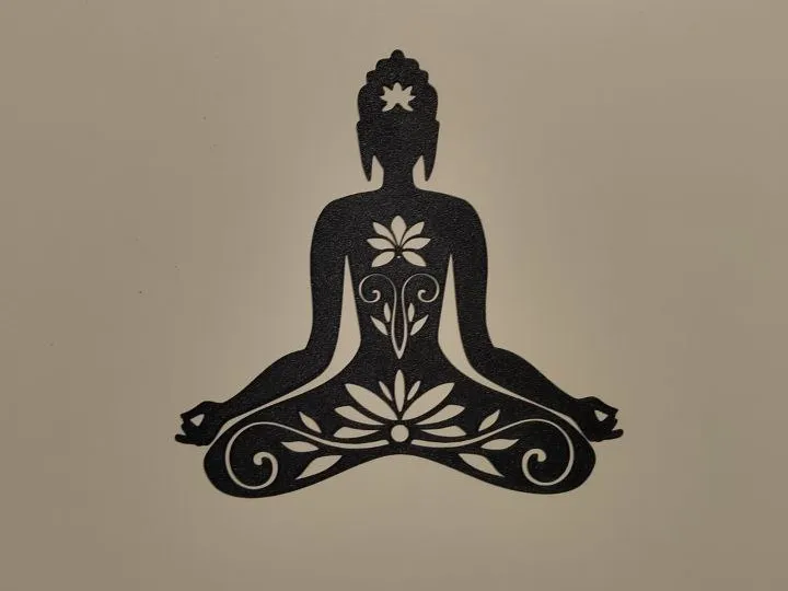 Bouddha en méditation, art mural