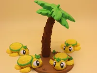 Pineapple Turtle Mini Playset + Keychain Version