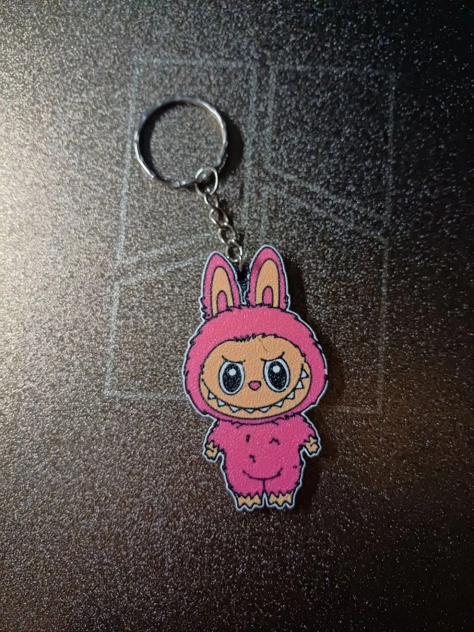 Labubu Pink Keychain Free 3d Print Model Makerworld