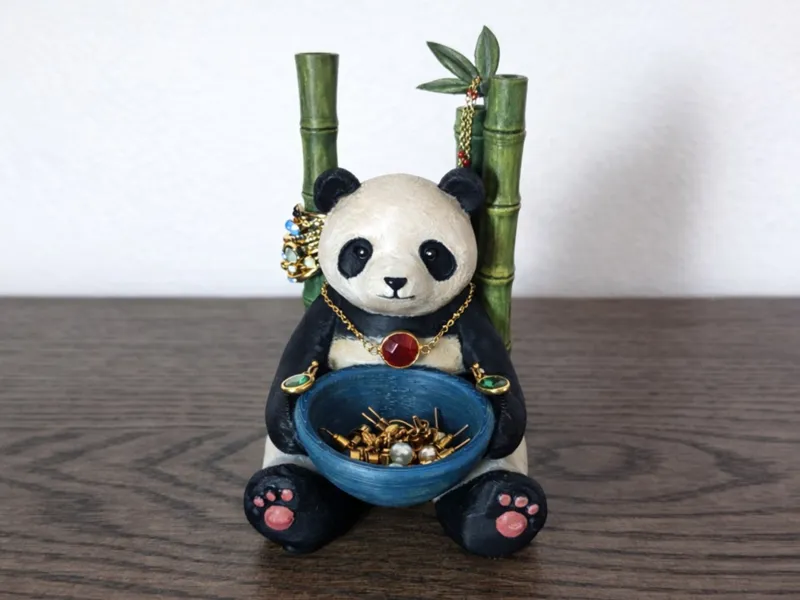RingooAndaa - Aesthetic Panda Jewelry Organizer