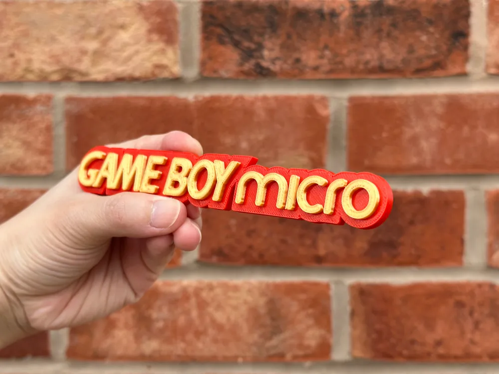 Gameboy Micro Logo by FatDog - MakerWorld