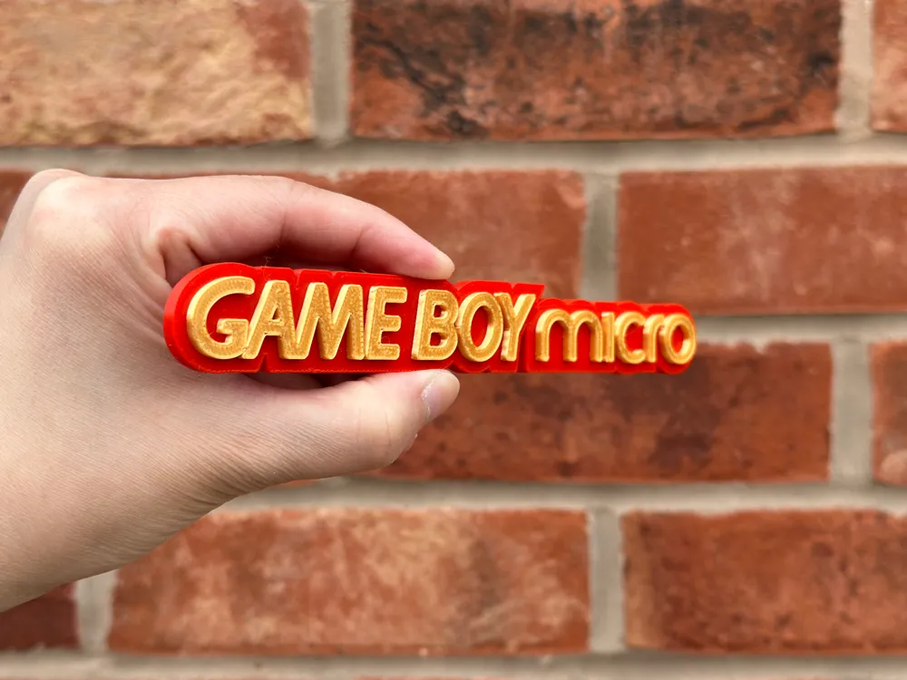 Gameboy Micro Logo by FatDog - MakerWorld