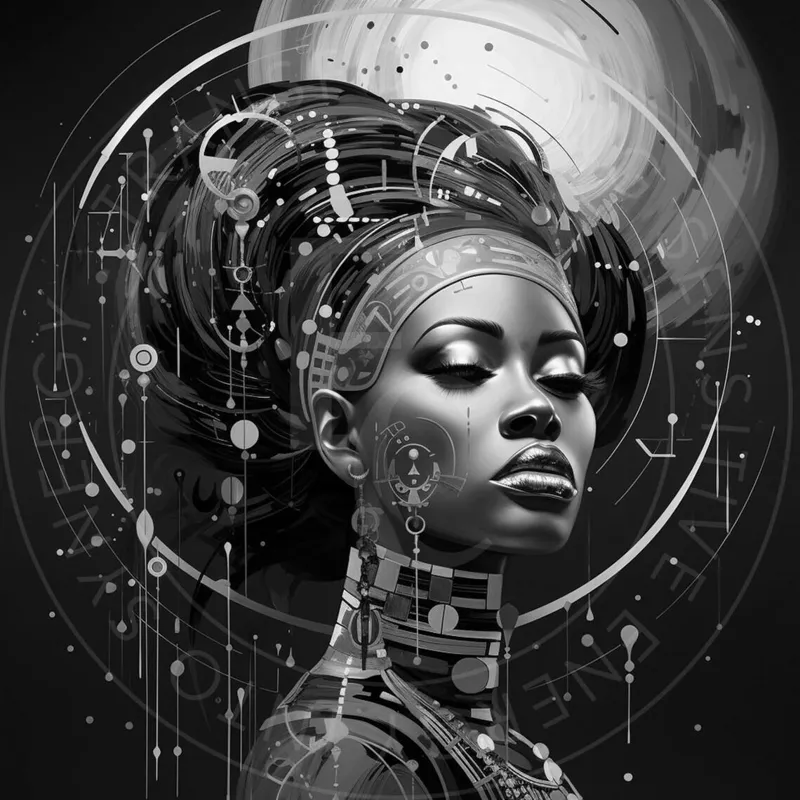 Ethnic Beauty Grayscale (200x200 HF)