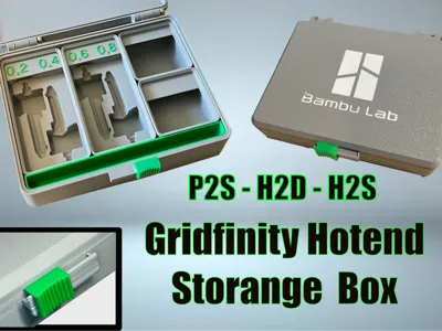 Bambu Lab P2D  X2D H2D H2S  Hotend Storage Box