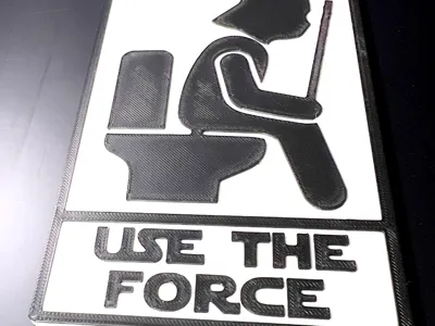 Use The Force Toilet Wall Art