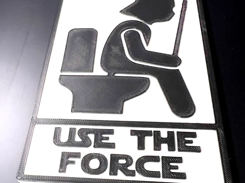 Use The Force Toilet Wall Art