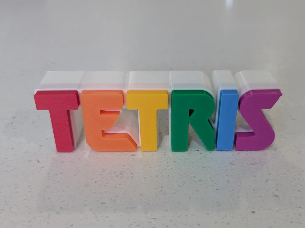 Tetris Logo - Free 3D Print Model - MakerWorld