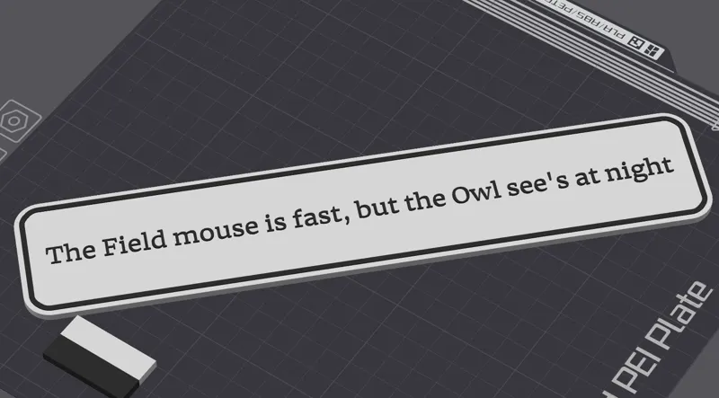 Field mouse is fast nameplate for desk