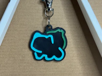Bulbasaur Neon Sign Inspired Pokémon Keychains