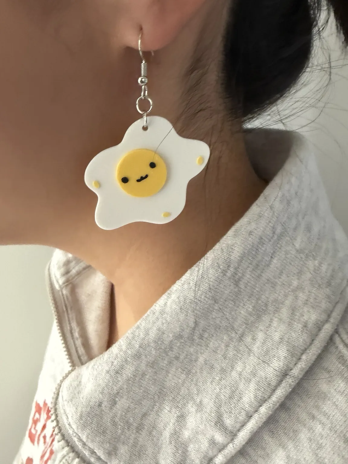 Cute Fried Egg Earrings view 4