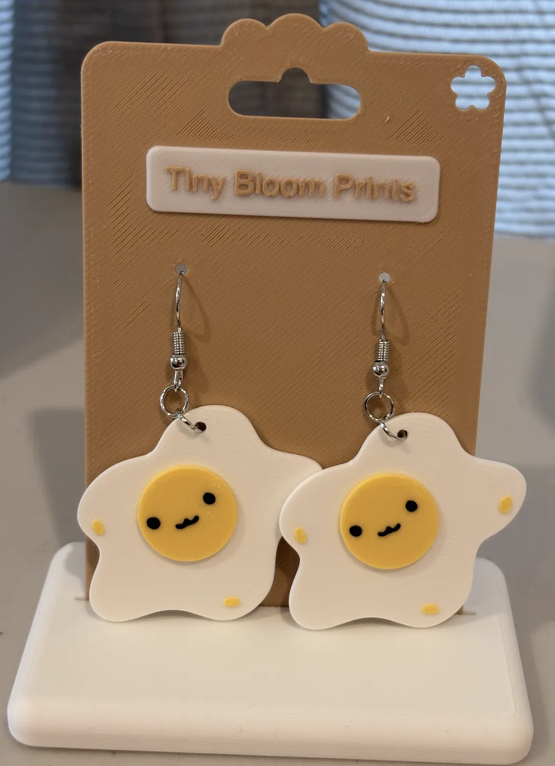 Cute Fried Egg Earrings view 2