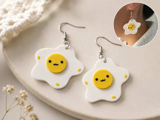 Cute Fried Egg Earrings