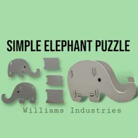 Éléphant puzzle — support stylos et téléphone — photo 1