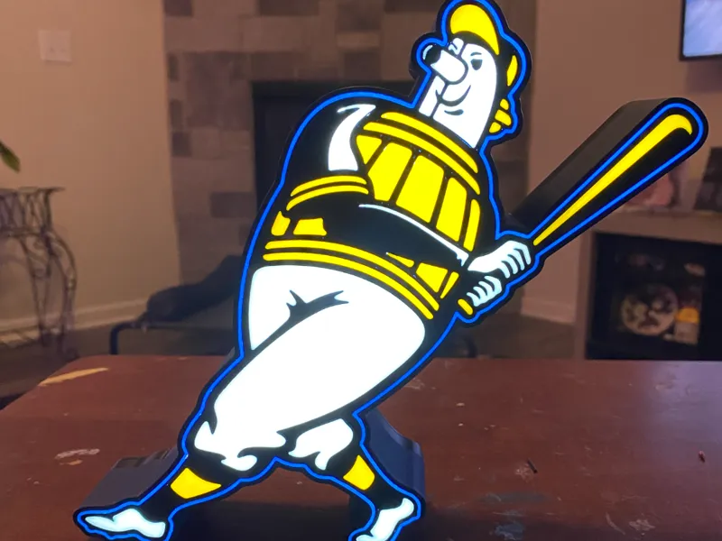 Milwaukee Brewers Barrel Man Light Box