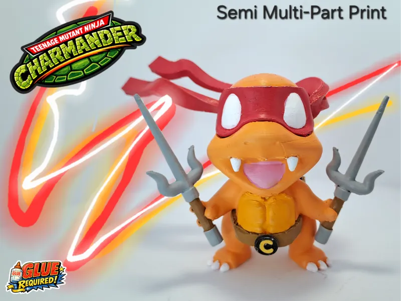 Charmander as Raphael – TMNT Halloween Diorama