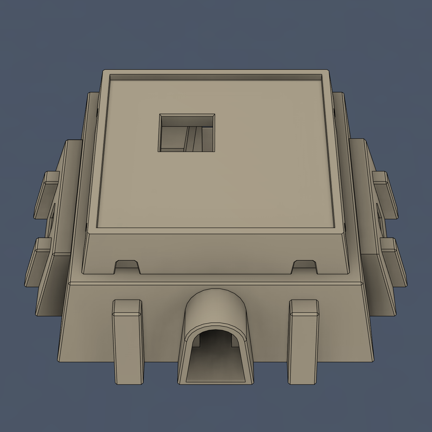 Miniatura 2 do modelo 3D 沙漠地堡鱼虾躲避屋