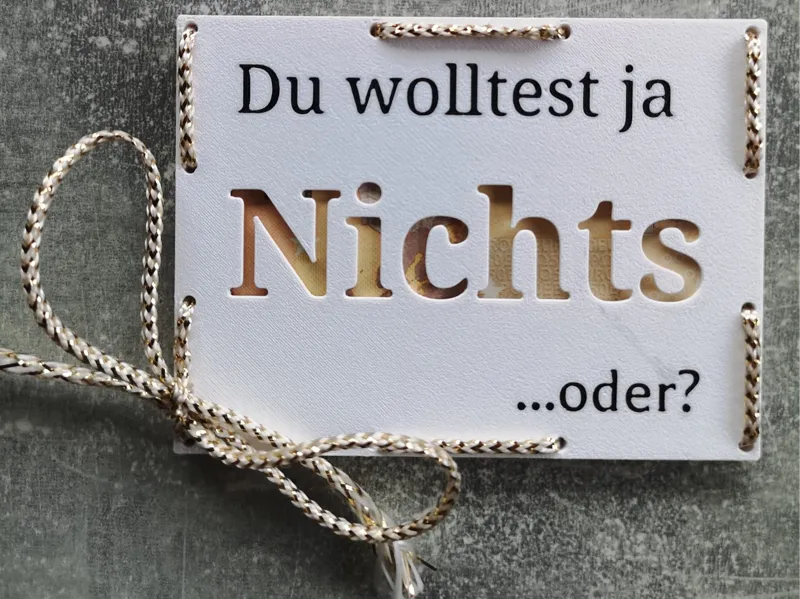 Geldgeschenk "Du wolltest ja nix"