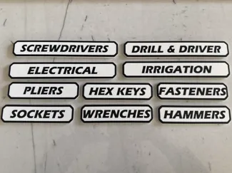 Easy-edit Magnetic Labels for Toolbox