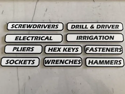 Easy-edit Magnetic Labels for Toolbox