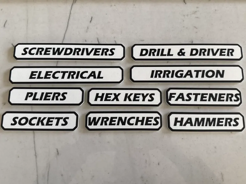 Easy-edit Magnetic Labels for Toolbox