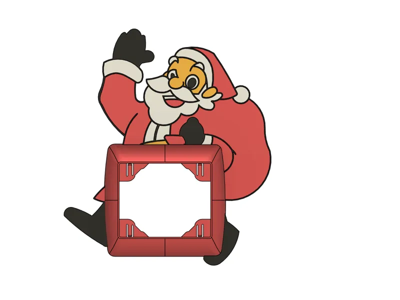 mirror sockets Father Christmas