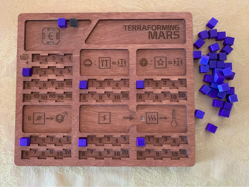 Terraforming Mars custom player pieces 