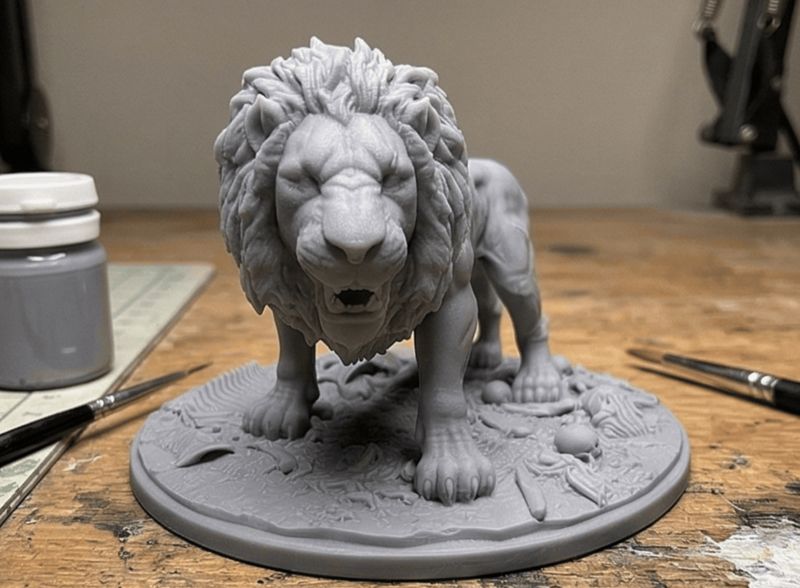 Rotting Dire Lion | RPG Monster Miniature