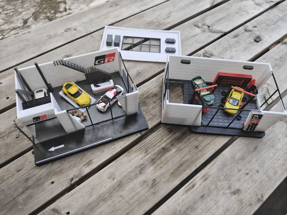 Street Racing Plates Toyota Gazoo Racing Garage - 1:64 Diorama - Free 3D Print Model ...