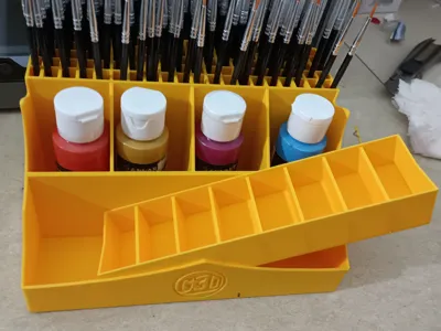 Brush holder 100 slots + removable tray 